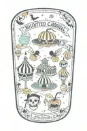 haunted carnival tattoo design idea
