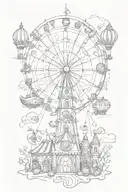 haunted carnival tattoo design idea