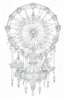 haunted carnival tattoo design idea