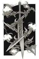 Cloud sword, Sephiroth sword, Squall Leonhart crest tattoo design idea