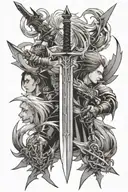 Cloud sword, Sephiroth sword, Squall Leonhart sword  tattoo design idea