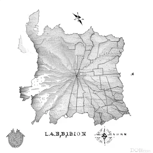 lebanon map with the borders made of the palestinian koufiye. tattoo design idea