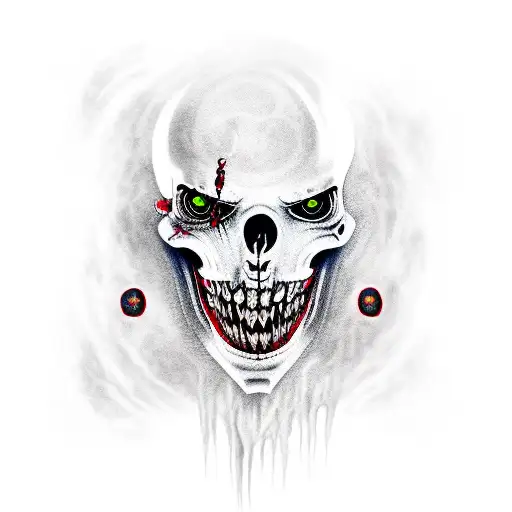 Horror Hindi Punk Ghost  tattoo design idea