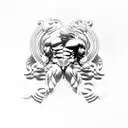 the muscular Zeus in the thinker pot tattoo design idea