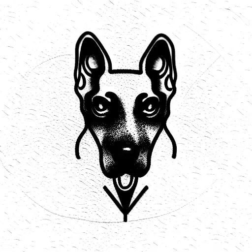 Dog tattoo design idea