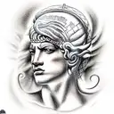 greek god as a slave tattoo design idea
