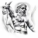 greek god as a slave tattoo design idea