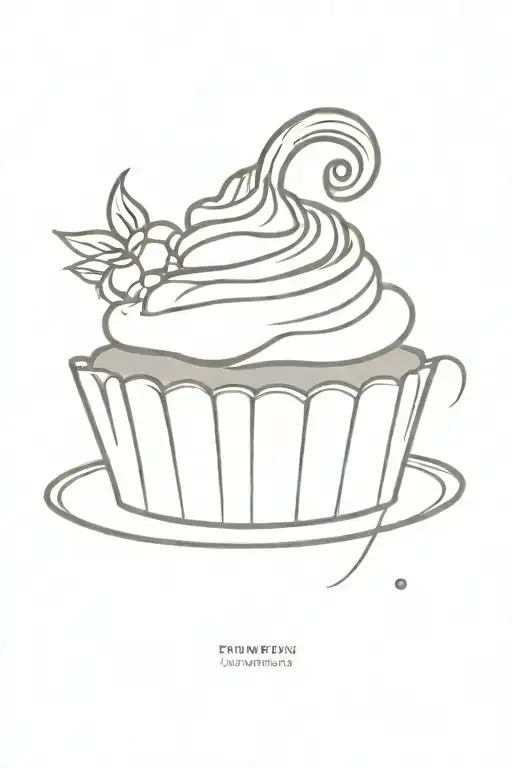 pumpkin cupcake design tattoo design idea