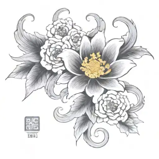 emo flowers   tattoo design idea