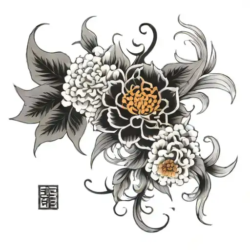 emo flowers   tattoo design idea