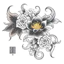 emo flowers   tattoo design idea