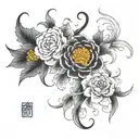 emo flowers   tattoo design idea