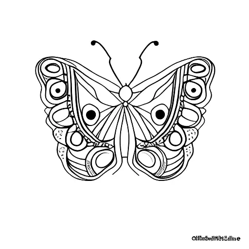 Butterflies made of crochet patterns tattoo design idea