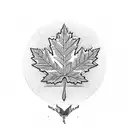 cards maple leaf compass bullets tattoo design idea