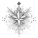 cards maple leaf compass bullets tattoo design idea