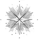 cards maple leaf compass bullets tattoo design idea