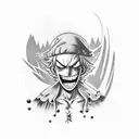 Brook one piece car tattoo design idea