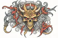 Diablo tattoo design idea