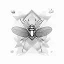 fruit fly tattoo design idea