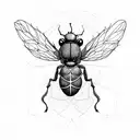 fruit fly tattoo design idea