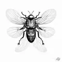 fruit fly tattoo design idea