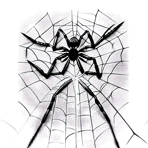 the spider crawls on the web, which is in the form of an hourglass towards the s tattoo design idea