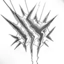 Lightning Bolts clouds tattoo design idea