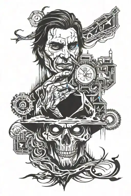 alan wake 2 tattoo design idea