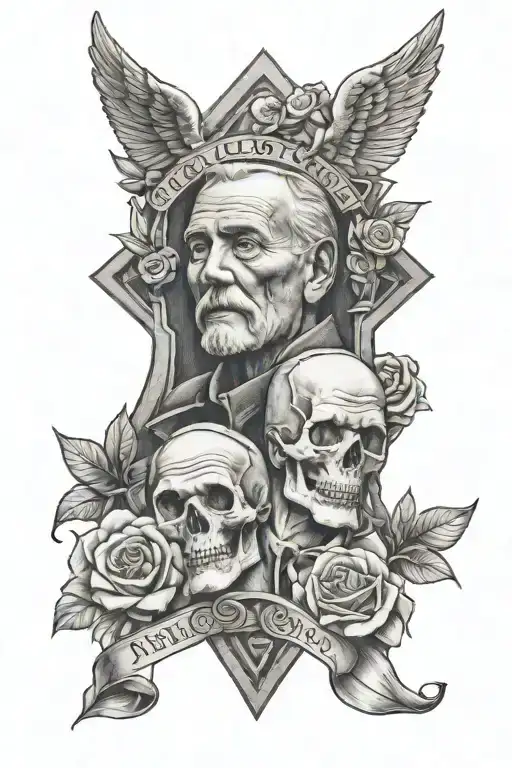 Memorial for father  tattoo design idea