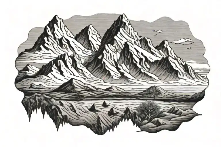 mount kilimanjaro tattoo design idea