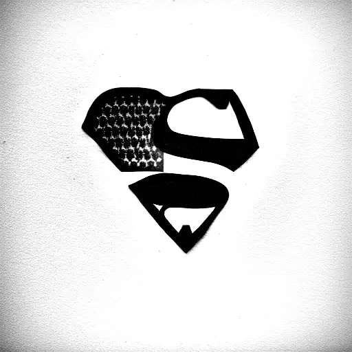 superman American flag tattoo design idea
