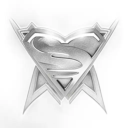 superman American flag tattoo design idea