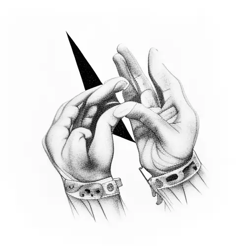 A haunting blackwork tattoo of a ghostly hand holding a key, representing the client's journey towards healing and overcoming mental health challenges. tattoo design idea