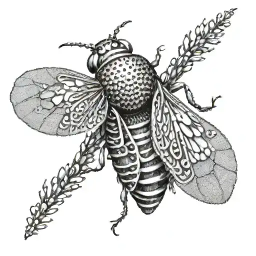 cicada circle dotwork tattoo tattoo design idea
