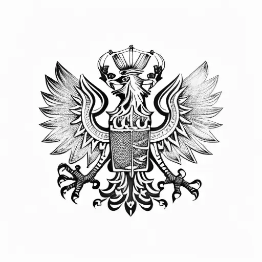 Polish eagle tattoo design idea
