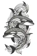 orca whale tattoo design idea