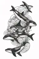 orca whale tattoo design idea
