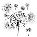 Dandelion tattoo design idea