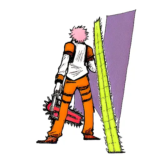 anime chainsaw man tattoo design idea