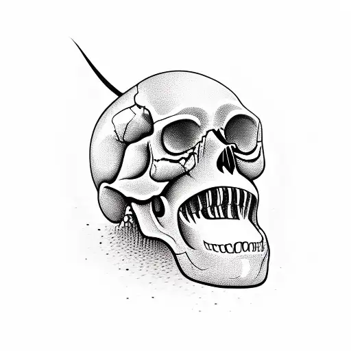 Monkey Skull tattoo design idea