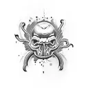 Monkey Skull tattoo design idea