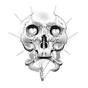 Monkey Skull tattoo design idea