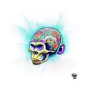 Monkey Skull tattoo design idea