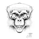Monkey Skull tattoo design idea