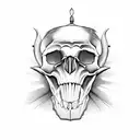 Monkey Skull tattoo design idea