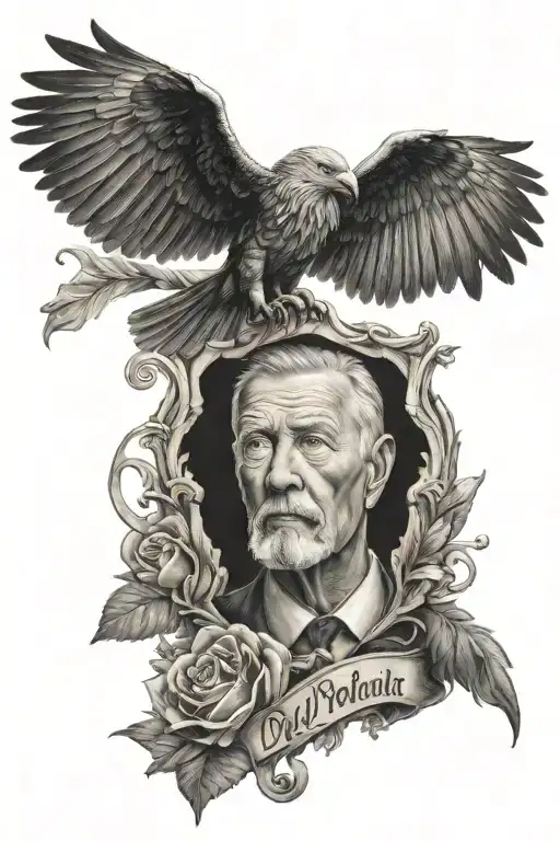 dad memorial tattoo design idea