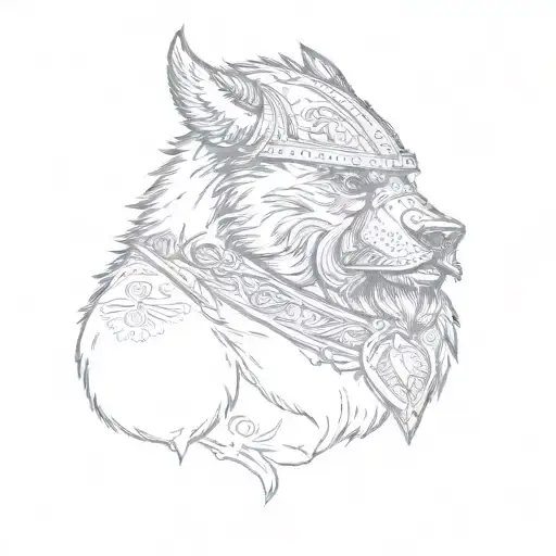 viking bear tattoo design idea