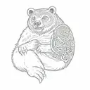 viking bear tattoo design idea