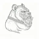 viking bear tattoo design idea