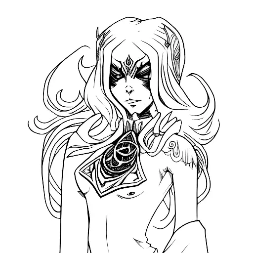 Dark lust mage tattoo design idea